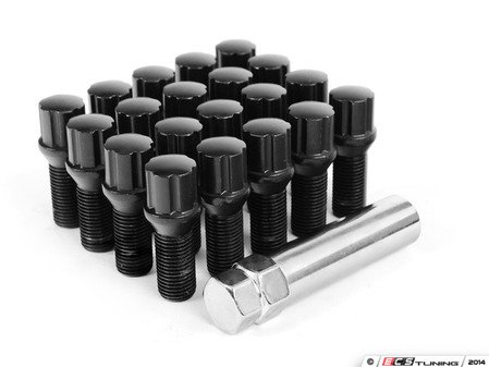 ES#2918781 - BOLT-14x1.25BK - Tuner Wheel Bolt Set - Black - Full set of 20 of socket-specific lug bolts with dedicated socket. 14x1.25x28mm. - MRR Design - BMW MINI