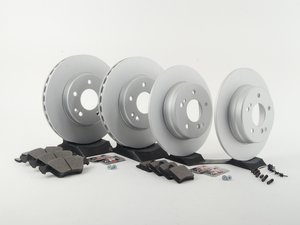ES#2762660 - 2034210312KT9 - Front & Rear Brake Service Kit - Featuring Meyle rotors and NPN pads - Assembled By ECS - Mercedes Benz