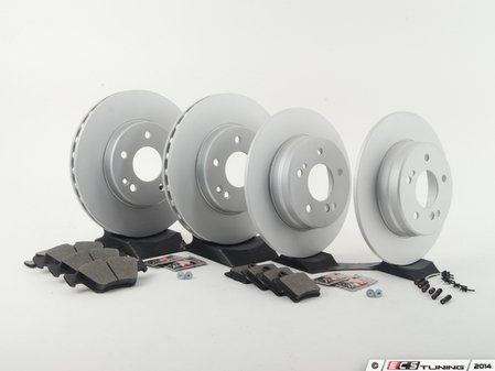 ES#2762660 - 2034210312KT9 - Front & Rear Brake Service Kit - Featuring Meyle rotors and NPN pads - Assembled By ECS - Mercedes Benz