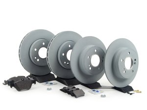 ES#2762591 - 2034210312KT5 - Front & Rear Brake Service Kit - Featuring Genuine Mercedes-Benz Rotors And Pads - Genuine Mercedes Benz - Mercedes Benz