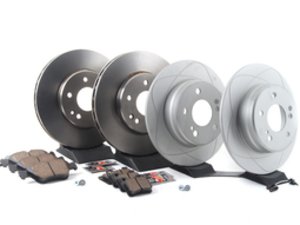 ES#2762593 - 2034210312KT7 - Front & Rear Brake Service Kit - Featuring ATE Rotors And Akebono-Euro Ceramic Pads - Assembled By ECS - Mercedes Benz
