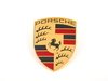 ES#3496143 - 9P1853601 - Hood crest - Full Color - New-style Porsche crest - Genuine Porsche - Porsche