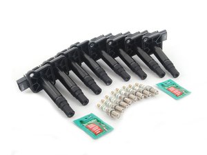 ES#2538698 - 06B905115E - Ignition Service Kit - Includes eight Vemo coil packs and eight Bosch long life spark plugs - Assembled By ECS - Audi