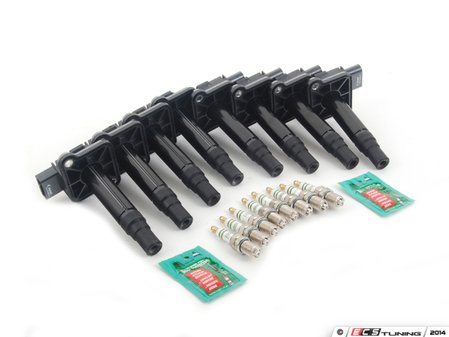 ES#2538698 - 06B905115E - Ignition Service Kit - Includes eight Vemo coil packs and eight Bosch long life spark plugs - Assembled By ECS - Audi