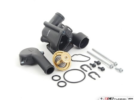 ES#2763366 - 075121113DKT2 - Thermostat Replacement Kit - Maintain proper operating temperature with a new thermostat, housings and hardware - Assembled By ECS - Volkswagen