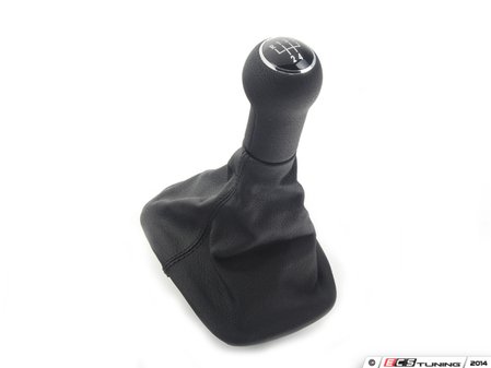 ES#308230 - 1J0711113AE74 - Shift Knob With Boot - Black Leather - (NO LONGER AVAILABLE) - Black leather shift knob and black leather boot for 5-speed manual - Genuine Volkswagen Audi - 