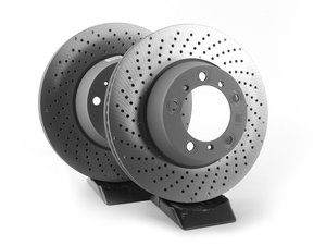 ES#2515715 - 99635240502KT - Rear Brake Rotors - Pair 12.99" (330mm) - Directional rear axle fitment - Both left and right - Genuine Porsche - Porsche