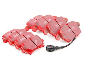 ES#2592967 - DP31518CKT2 - RedStuff Performance Brake Pad Kit - High performance street pad featuring Kevlar technology, includes front and rear pads - EBC - Audi