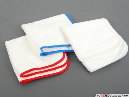 ES#2626145 - 450700 - Ultrafine Microfiber Cloths - Pack Of 3 - Each cloth has different colored seams to avoid using different products with the same cloth - SONAX - Audi BMW Volkswagen Mercedes Benz MINI Porsche