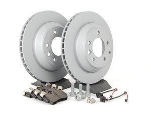 ES#2602269 - 95535240131RPKT - Rear Brake Service Kit - Featuring Zimmerman rotors, and Hawk HPS pads - Assembled By ECS - Porsche