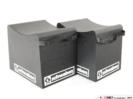 ES#2748979 - 006182SCH01A - 12" Wheel Stands - Pair - These stands raise the vehicle 12 inches with a curved cradle to ensure stability. These are a safe alternative to jack stands. Each stand supports 1,500 lbs (3000 lbs per pair). Great for car maintenance or car display at shows. - Schwaben by Race Ramps - Audi BMW Volkswagen Mercedes Benz MINI Porsche