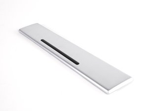 ES#116686 - 51452695589 - Center Dash Radio Trim - Matte Chrome - Found in the center of the dash covering the stereo controls - Genuine BMW - BMW