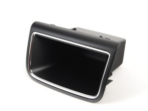 ES#451677 - 8K0863300BWEP - Rear Storage Tray - Black/Aluminum - Center console storage bin that is located at the rear of the center console - Genuine Volkswagen Audi - Audi