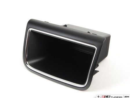 ES#451677 - 8K0863300BWEP - Rear Storage Tray - Black/Aluminum - Center console storage bin that is located at the rear of the center console - Genuine Volkswagen Audi - Audi
