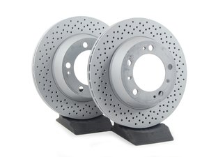 ES#2535840 - 98635240301KT - Coated Rear Brake Rotors - Pair 11.77" (299mm) - Rear axle fitment - Both left and right - Zimmermann - Porsche