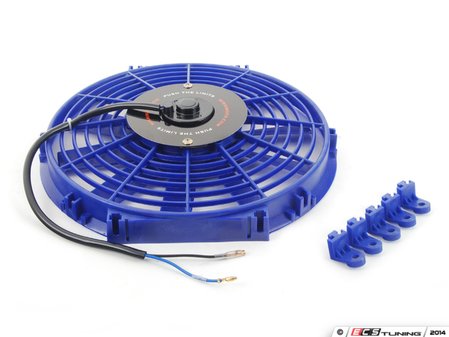 ES#2764007 - MMFAN12BL - Universal 12" Electric Fan - Blue - 934 CFM - 5.7 amps at 12.3 volts - Mishimoto - BMW Volkswagen MINI