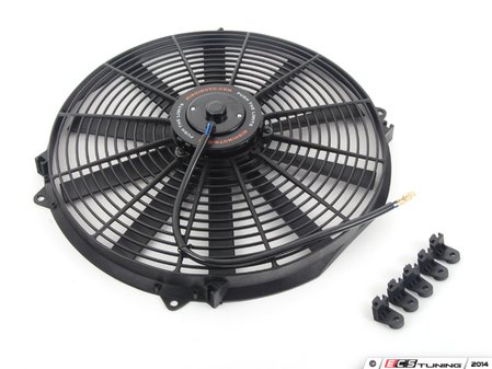 ES#2764562 - MMFAN16 - Universal 16" Electric Fan - Black - 1934 CFM - 10.8 amps at 12.14 volts - Mishimoto - Audi BMW Volkswagen MINI