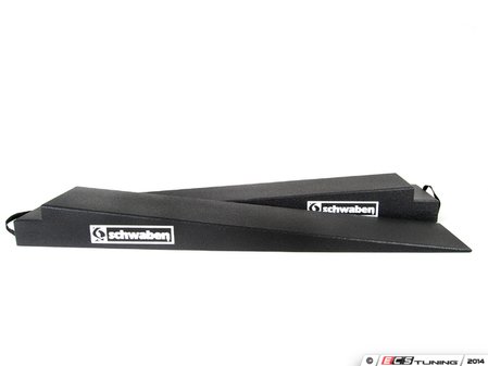 ES#2748965 - 006168SCH01A - Trailer Ramps 7" Rise - Pair - (NO LONGER AVAILABLE) - Schwaben trailer ramps decrease the angle found on most car trailers with a rear ramp. The existing ramp sits on a notched lip on the high side of our Schwaben ramps. This allows low profile cars better clearance when entering and exiting trailer. - Schwaben by Race Ramps - 