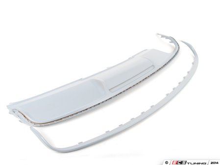 ES#2571601 - 8K0071620C9AX - Rear Bumper Spoiler - Primed - Rear valance with left side dual tip exhaust opening - Audi Zubehor - Audi