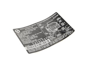 ES#185061 - 71227529446 - Exhaust Emissions Label - Genuine BMW - BMW