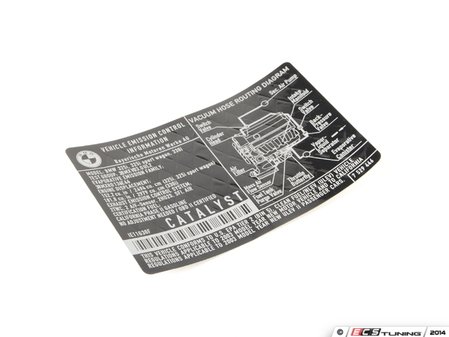 ES#185061 - 71227529446 - Exhaust Emissions Label - Genuine BMW - BMW
