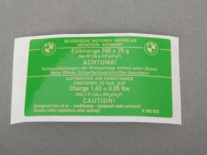 ES#179209 - 64508380053 - LABEL - Genuine BMW - BMW