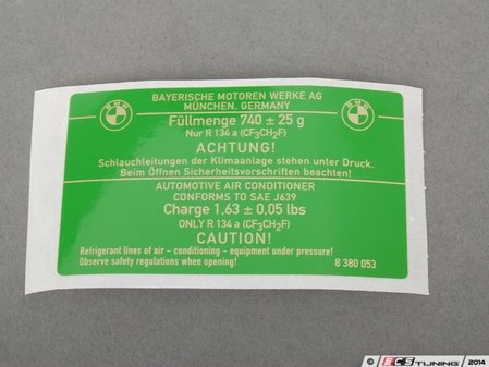 ES#179209 - 64508380053 - LABEL - Genuine BMW - BMW