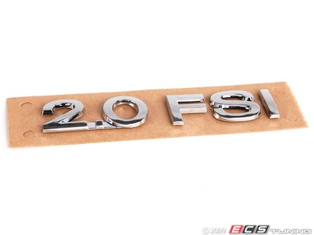 ES#7146 - 3C0853675A739 - "2.0FSI" Emblem - (NO LONGER AVAILABLE) - All Chrome stick on emblem - Genuine Volkswagen Audi - 