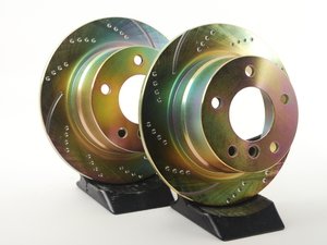 ES#521565 - GD1114 - Rear Sport Rotor Kit - Pair - Upgrade to a dimpled and slotted rotor for improved braking - EBC - BMW