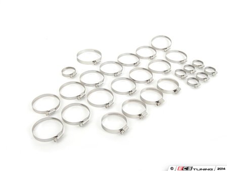 ES#2766010 - 5574k19KT - Turbo Hose Clamp Kit - Includes all of the clamps for the turbo system hoses - ECS - Audi