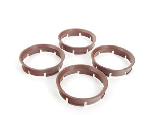 ES#2713046 - AP726666 - 72.6-66.6 Hub Centric Rings - Set Of Four - Plastic 72.6mm to 66.6mm hub centric rings for proper wheel fitment - ECS - Audi