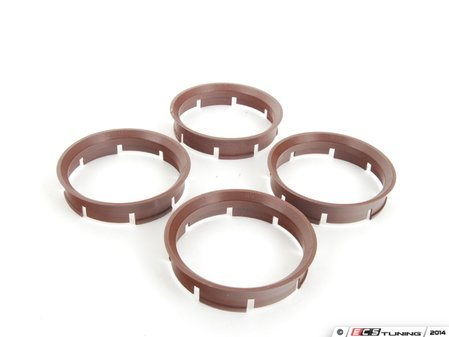 ES#2713046 - AP726666 - 72.6-66.6 Hub Centric Rings - Set Of Four - Plastic 72.6mm to 66.6mm hub centric rings for proper wheel fitment - ECS - Audi