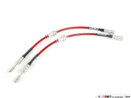 ES#2594451 - 002423ECS01A - Exact-Fit Stainless Steel Brake Lines - Front - DOT-compliant lines to improve pedal feel in your vehicle. - ECS - Porsche