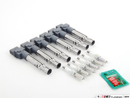 ES#2770158 - 022905715BKT2 -  Ignition Service Kit - Includes six OE coil packs and six NGK spark plugs - Assembled By ECS - Audi Volkswagen