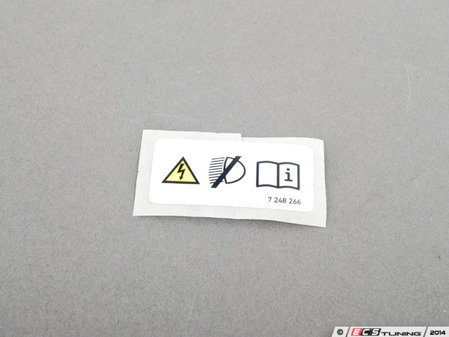 ES#1885118 - 71237248266 - Xenon Warning Sticker - Found just above the headlight on the core support - Genuine BMW - BMW MINI