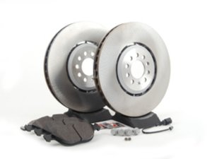 ES#2765725 - 1J0615301AAKT21 -  Front Brake Service Kit (334x32) - Featuring ECS rotors and Hawk pads - Assembled By ECS - Volkswagen