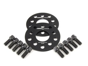 ES#2748183 - ECS10154KTWB1 - ECS Wheel Spacer & Bolt Kit - 5mm With Black Ball Seat Bolts - Includes everything you need to install spacers on two wheels - ECS - Audi Volkswagen