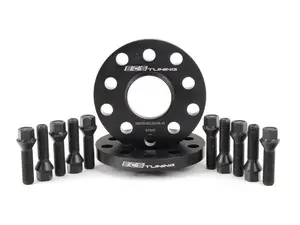 ECS Wheel Spacer & Bolt Kit - 15mm With Black Conical Seat Bolts