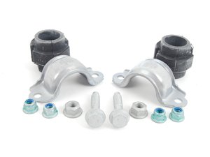 ES#2587253 - 4D0411327JKT3 - Front Sway Bar Installation Kit - Includes new bushings, brackets and hardware - Assembled By ECS - Audi