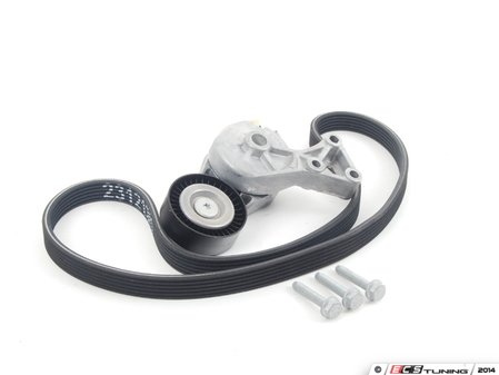ES#2765597 - 038903315AEKT - Accessory Belt Kit - Includes accessory belt, tensioner, idler pulley and hardware - Assembled By ECS - Volkswagen