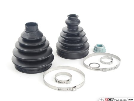 ES#2765788 - 1j0498201gkt2KT -  Front Inner & Outer CV Joint Refresh Kit - Stage 1 - Why risk tearing the same axle out twice? This kit includes front inner and outer CV Joint Boots to service one axle. - Assembled By ECS - Volkswagen