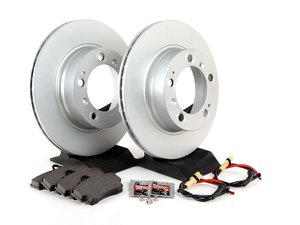 ES#2594668 - 98635140105ROEKT - Rear Brake Service Kit - Featuring Meyle rotors and Textar brake pads - Assembled By ECS - Porsche