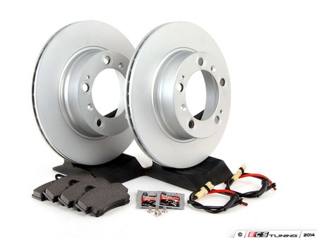 ES#2594668 - 98635140105ROEKT - Rear Brake Service Kit - Featuring Meyle rotors and Textar brake pads - Assembled By ECS - Porsche
