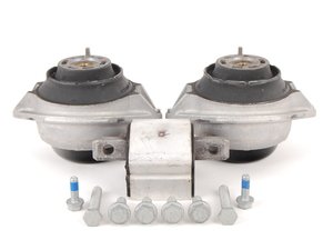 ES#2770451 - 1402402217KT1 - Drivetrain Mount Kit - Includes both Lemforder engine mounts and Lemforder transmission mount with hardware - Assembled By ECS - Mercedes Benz
