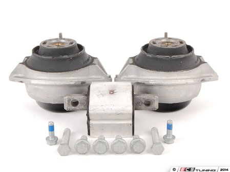 ES#2770451 - 1402402217KT1 - Drivetrain Mount Kit - Includes both Lemforder engine mounts and Lemforder transmission mount with hardware - Assembled By ECS - Mercedes Benz