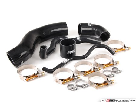 ES#2770638 - 003589ECS11A - ECS Silicone Boost Hose Kit with clamps - Black - Improve your air flow with our ECS silicone boost hose kit - ECS - Volkswagen