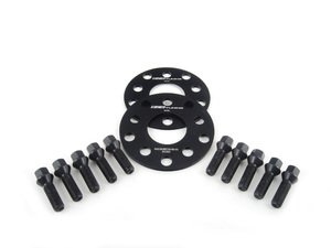 ES#2748243 - ECS10241KTWBKT1 - ECS Wheel Spacer & Bolt Kit - 5mm With Black Conical Seat Bolts - Complete kit for two wheels, comes with everything you need to install spacers on your aftermarket wheels - ECS - Audi Volkswagen
