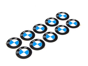 ES#2598826 - 36131181081KT - BMW Wheel Center Cap Emblem - Pack Of 10 - Includes an adhesive solution  - Genuine BMW - 