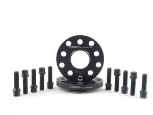  ECS Wheel Spacer And Bolt Kit - 15mm With Black Ball Seat Bolts