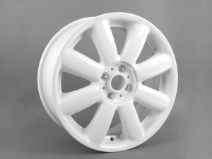 ES#64928 - 36116769412 - R104 MINI Crown Spoke Wheel 17" (4x100) White - Priced Each - 17 x 7J ET:48 - Genuine MINI - MINI